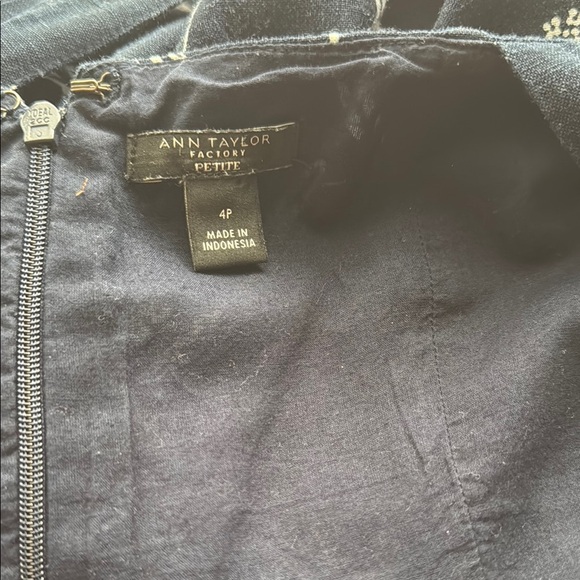 Ann Taylor Factory White and Blue Jumpsuit with Palazzo Style 125 - Picture 11 of 11